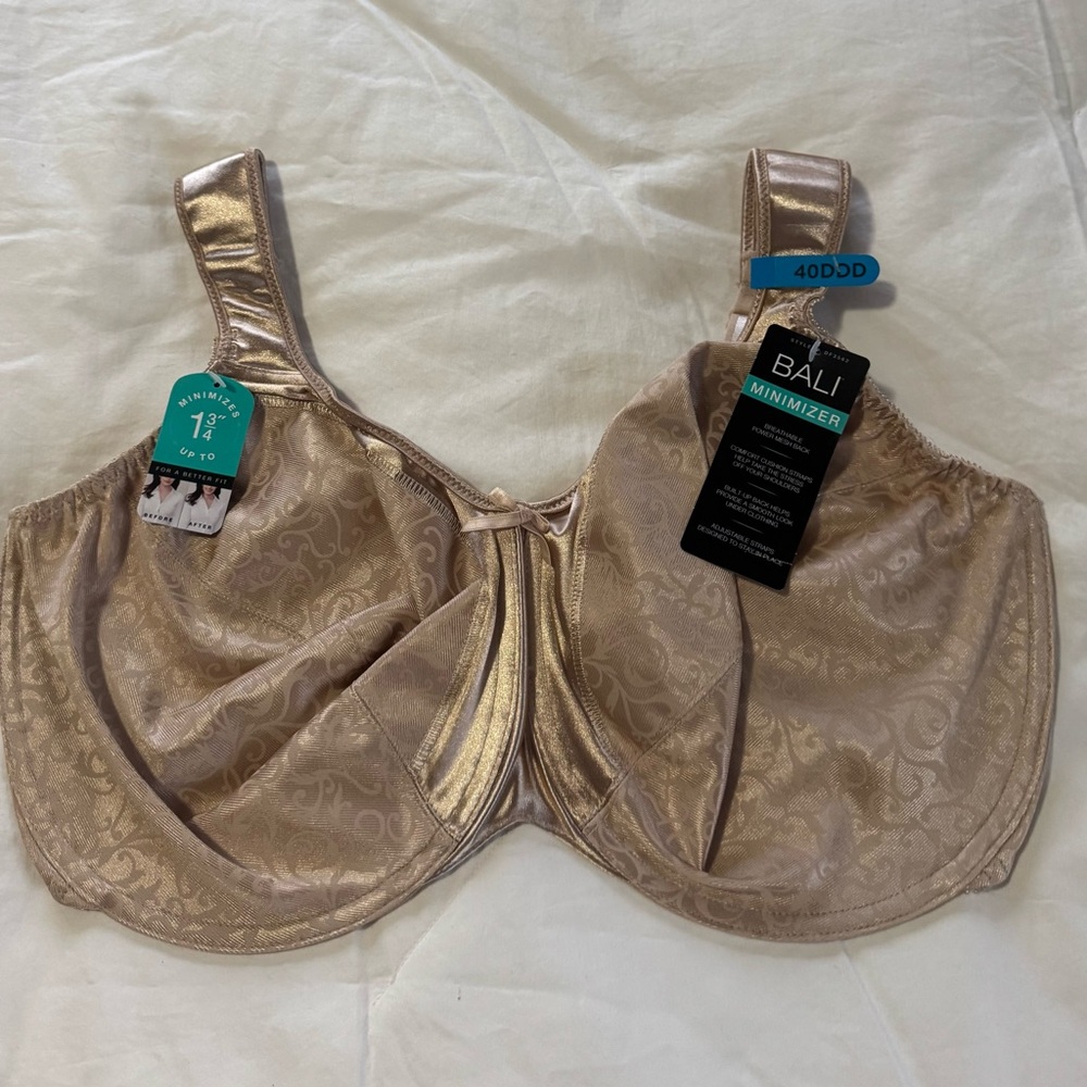 Bali Women's Shimmering Gold Minimizer Bra